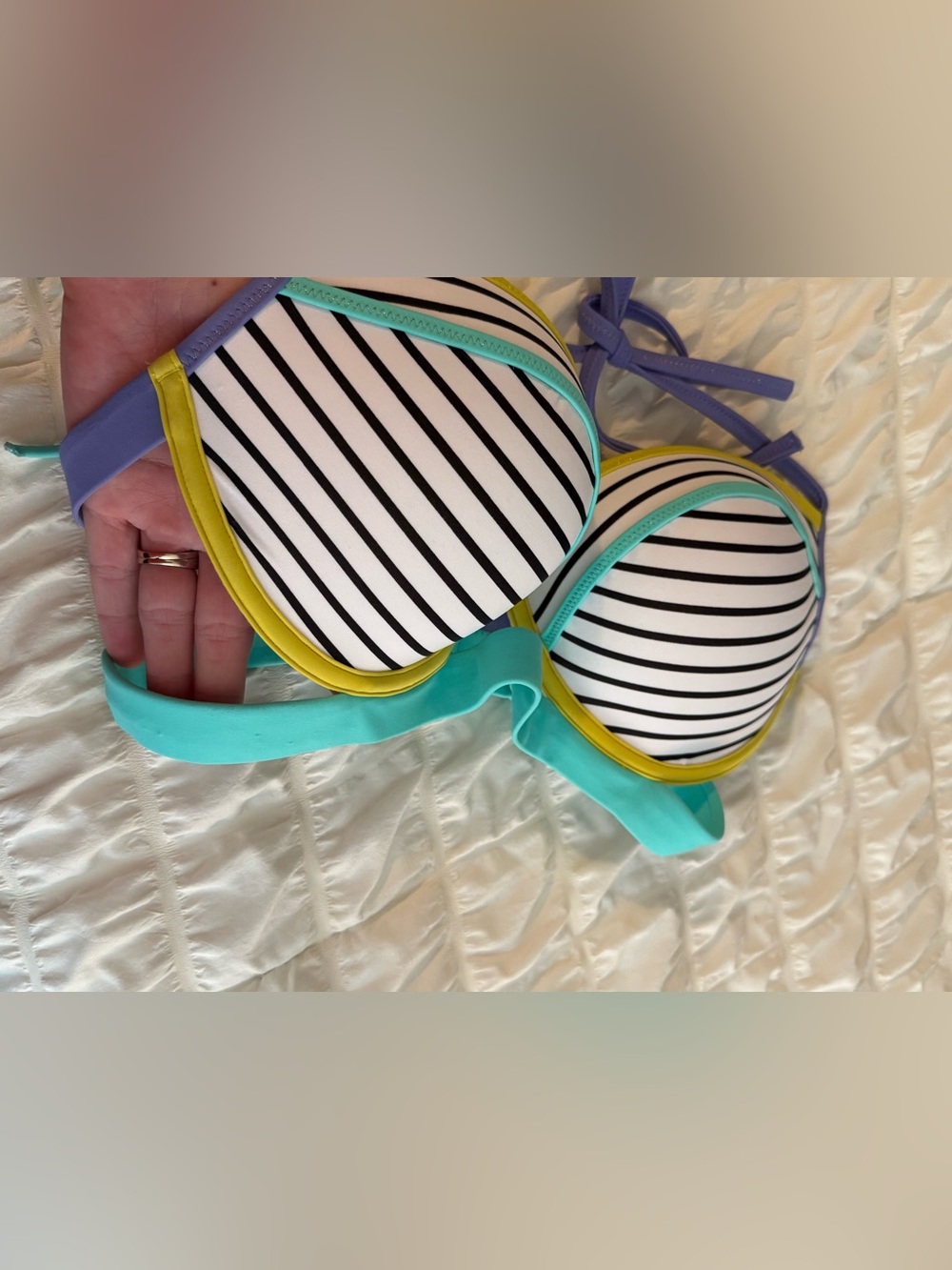 Victoria’s Secret Swim Suit, Padded, Push-Up, Rouched Bottom, 36D, Large - Picture 6 of 6